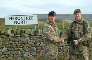 Brigadiers Frank Noble and David Maddan at the opening of Herontree North [Picture: Kirsty Williams, Crown copyright]