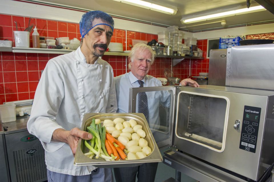 Kenneth Board and chef cooking with the LoCooker