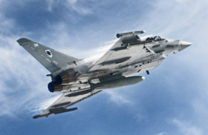 RAF Typhoon during training sortie [Picture: Senior Aircraftman Andrew Seaward, Crown copyright]