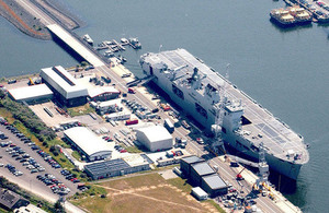 HMS Ocean alongside at Devonport Naval Base in Plymouth (library image) [Picture: Petty Officer Airman (Photographer) Paul A'Barrow, Crown copyright]