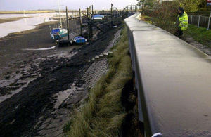 Temporary defences at Hullbridge