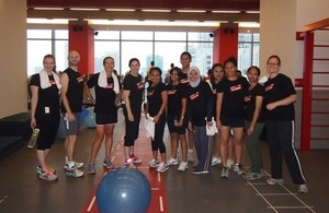 British Embassy Jakarta's staff joined the class at Fitness First to support 'Fit for Fashion'