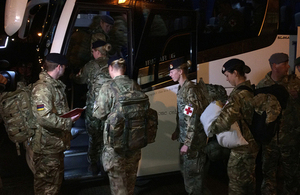 Medics from 22 Field Hospital en route to Sierra Leone [Picture: Crown copyright]