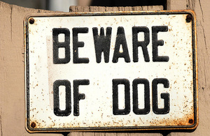 Beware of the Dog sign