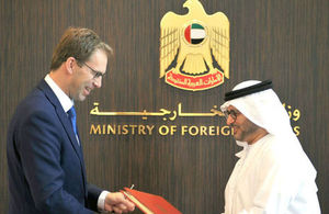 Tobias Ellwood and Dr Anwar Gargash