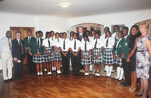Students of British International School, Lekki, Lagos, who sang at the memorial service for Peter Carter.