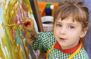 Child painting