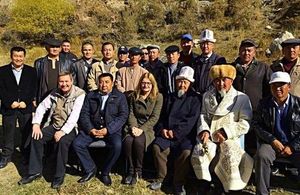 Ambassador Judith Farnworth in group photo with representatives of project partners and local beneficiaries