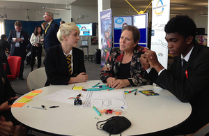 Baroness Kramer and students.