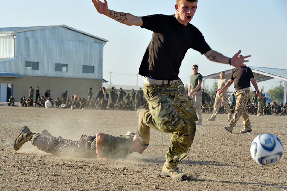 Football tournament in Camp Bastion 