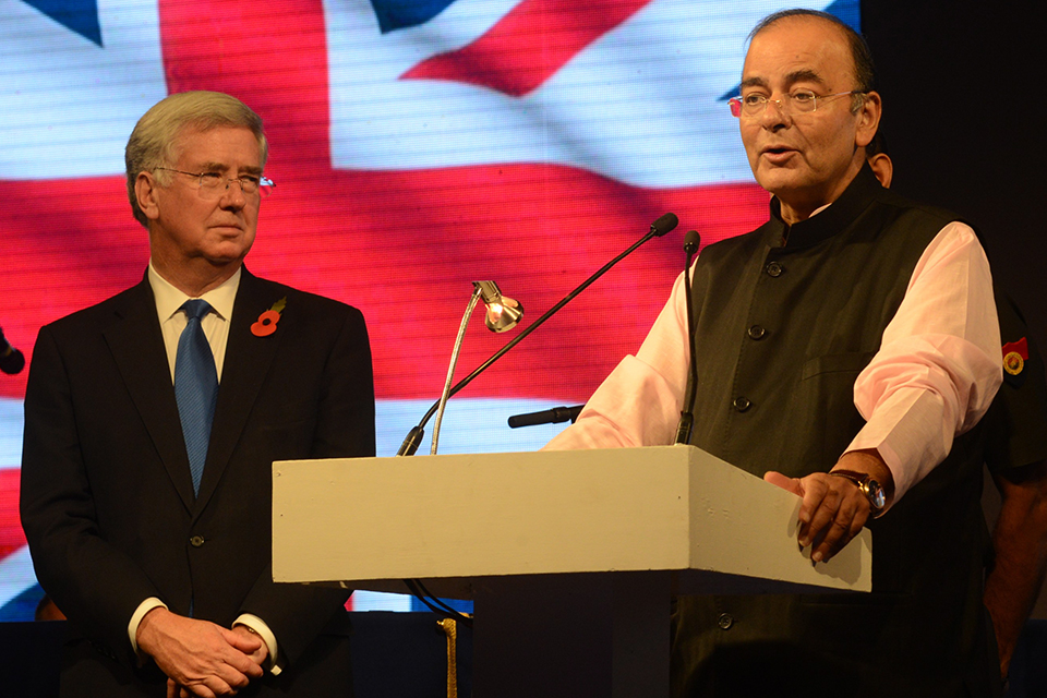 Michael Fallon and Arun Jaitley