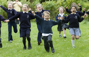 Children running