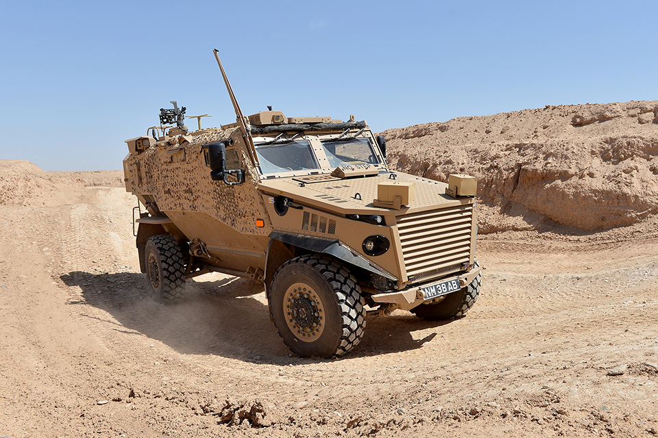 A Foxhound light protected patrol vehicle