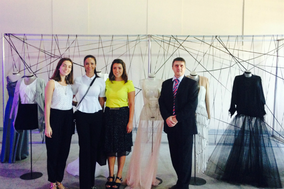 British Deputy Head of Mission Robin Shackell with Paraguayan fashion designers