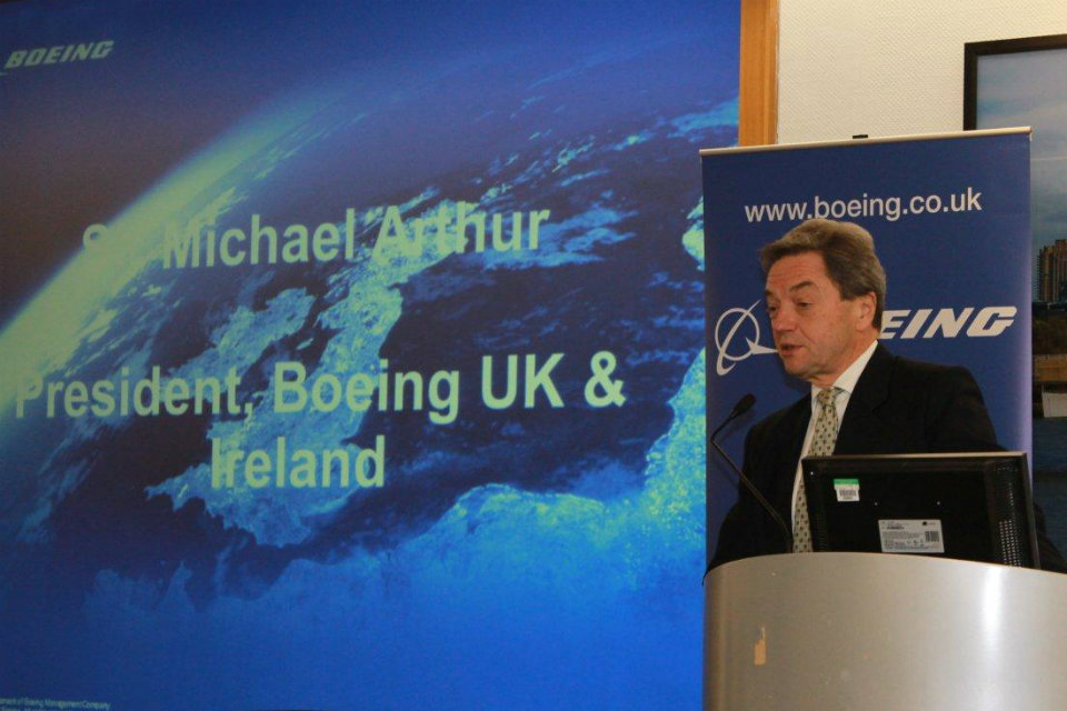 The Boeing team was led by Sir Michael Arthur, President, UK and Ireland.