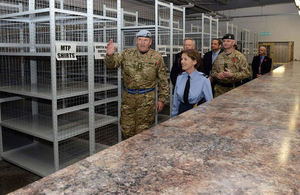 Lt Col Armstrong giving AVM West a tour of the facilities [Picture: Crown copyright]