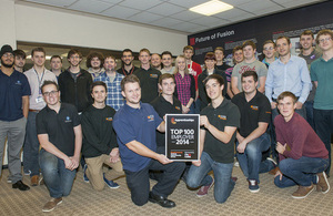 UKAEA wins Top 100 Apprenticeship Employer award