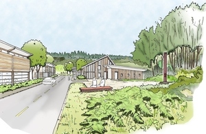 Artist's impression of the Cinderford Northern Quarter development