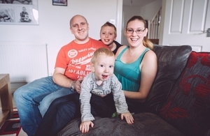 James and Georgia Brand at home in Cranbrook with their children John and Robert