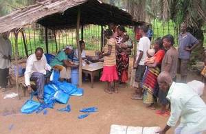 Distribution of treated bed nets in the DRC.