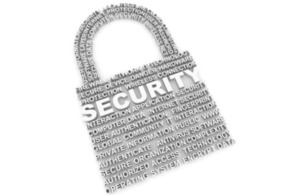 Padlock made up of words