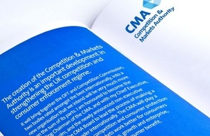 CMA logo on a document