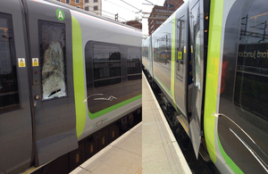 Images of damaged train courtesy of Network Rail