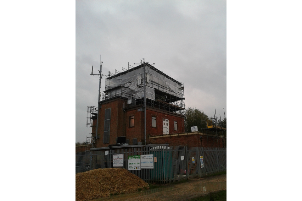 Greenham Common control tower being rennovated