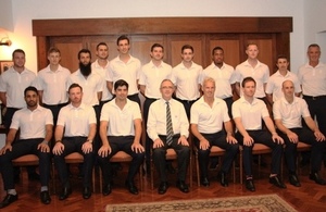 British High Commisioner with the English Cricket team