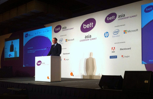 HE Antony Phillipson gave opening speech at BETT Asia, 3 December 2014.