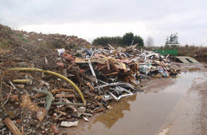 The waste site in Tetney, Grimsby