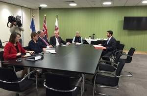 Secretary of State for Wales with Welsh Assembly leaders