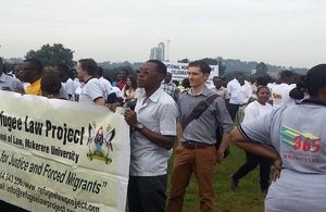 Head of Internal Political Section, Joe Bolton, participates in “Peaceful Procession” to promote Human Rights Day in Uganda