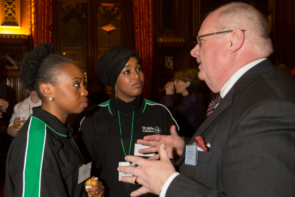 Eric Pickles meeting St John Ambulance volunteers