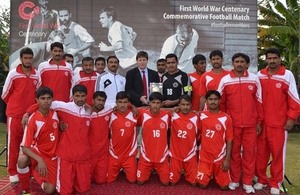 World War One remembrance football match-winner team