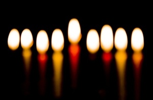 Hanukkah candle lights