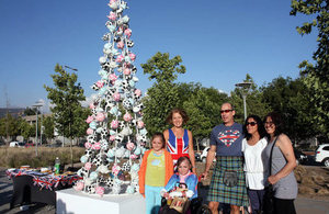 Christmas trees exhibition at Parque Bicentenario.