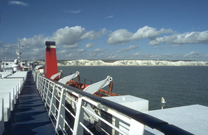 The deck of a ferry.