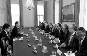 David Cameron welcomed the Jewish Leadership Council to Downing Street this morning.