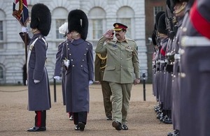 General Sharif was met by a ceremonial guard upon his arrival [Picture: Sergeant Ross Tilly RAF, Crown copyright]