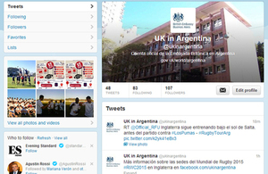 British Embassy's official account on Twitter