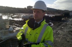 Alun Cairns MP visiting Wrexham Prison site