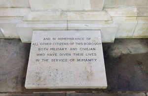 Picture of war memorial stone