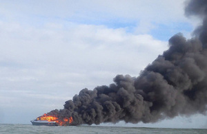 ECC Topaz on fire