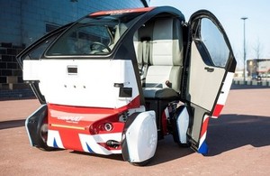 An image of the Lutz driverless pod that will be tested in Milton Keynes later this year