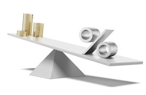 Weighing scales with money