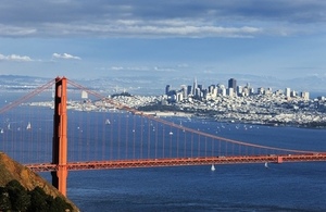 Golden Gate Bridge with San Francisco in the background