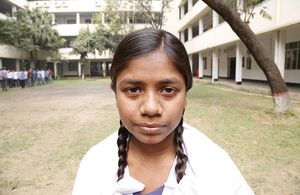 Swapna Akter: 16-year-old schoolgirl and future engineer. Picture: Ricci Coughlan/DFID