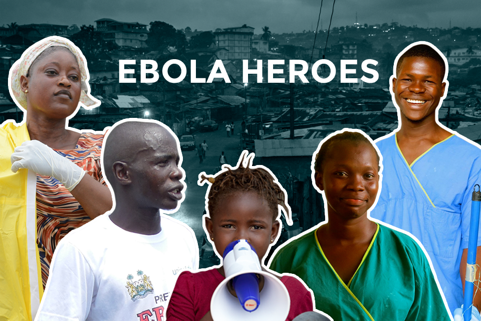 Image - a graphic from the "Ebola Heroes" interactive
