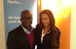 Sam Gyimah and Michelle Heaton